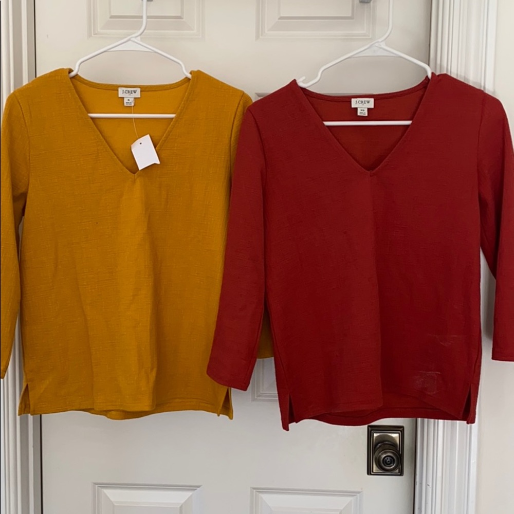 Jcrew check tops